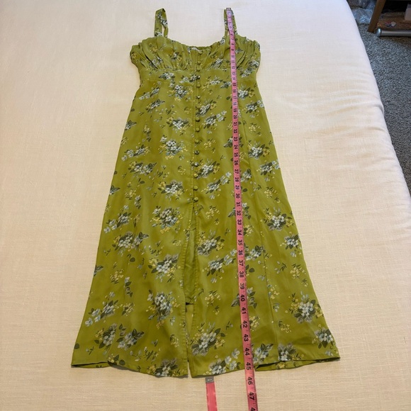 Abercrombie and Fitch Green Floral Midi Dress - Picture 10 of 13